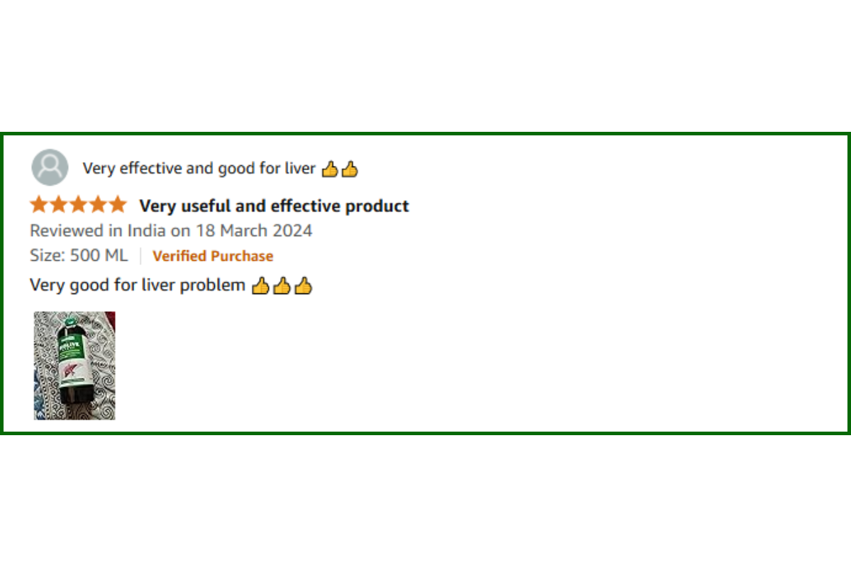 Positive Review of Biolive Syrup